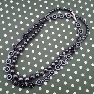 Set of 2 Hematite Beads Necklaces